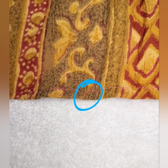 Vtg 90's/Y2K festival Indian handmade maxi skirt sz. S - Picture 9 of 12